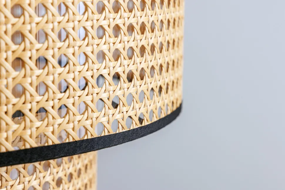 Runde Pendelleuchte Metall Ø45 cm E27 Wiener Geflecht