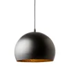 Runde Pendelleuchte Schwarz Gold Metall Ø30 cm Retro