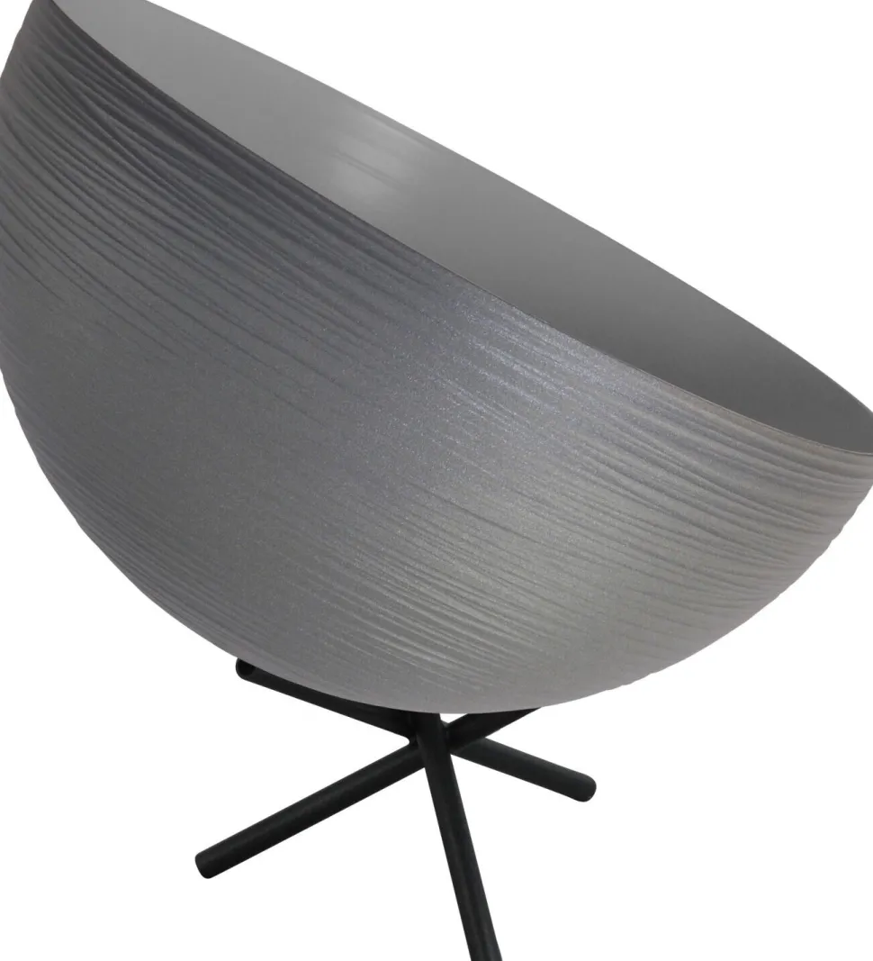 Runde Tischleuchte CASCO in Schwarz