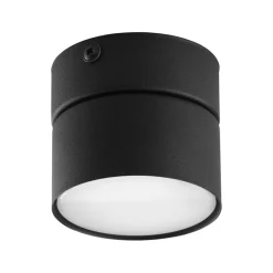 Runder Aufbaustrahler Metall Schwarz GX53 Ø8 cm