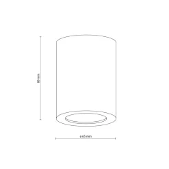 Runder Aufbaustrahler Weiß Metall IP44 Ø6,5 cm Aufputz