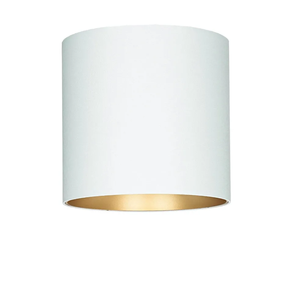 Runder Deckenspot Metall in Weiß Gold GU10 POINT