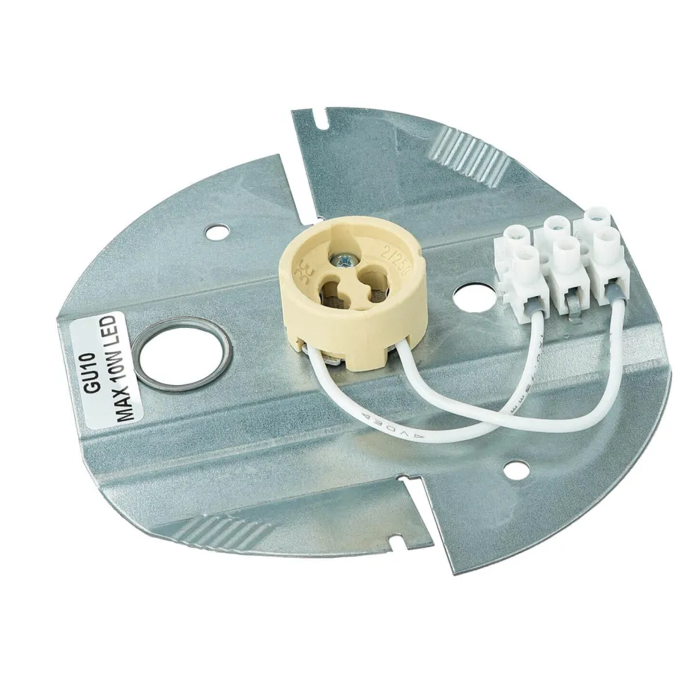 Runder Deckenspot Metall in Weiß Gold GU10 POINT