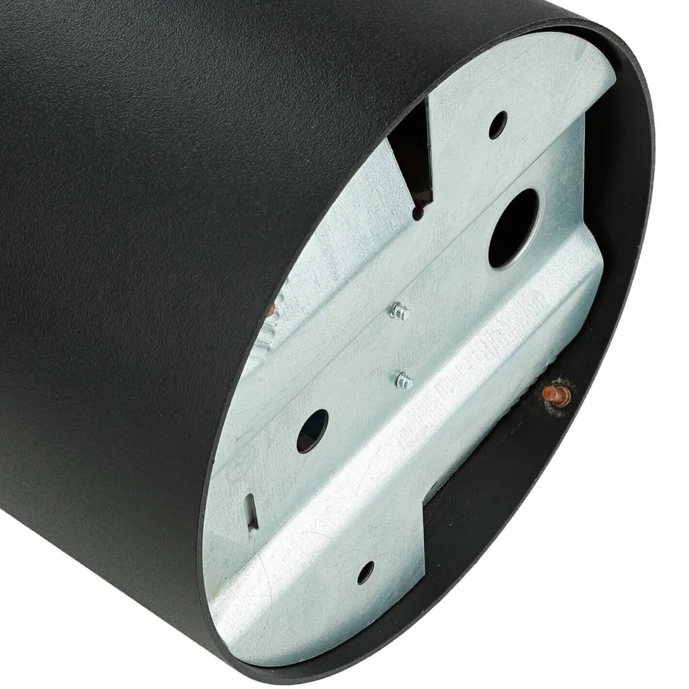 Runder Deckenstrahler in Schwarz Silber Ø12,7cm