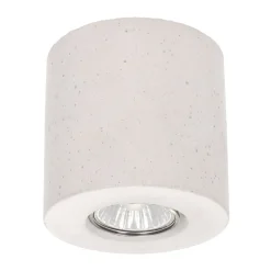 Runder Deckenstrahler Weiß Beton akzentuiert Ø10cm