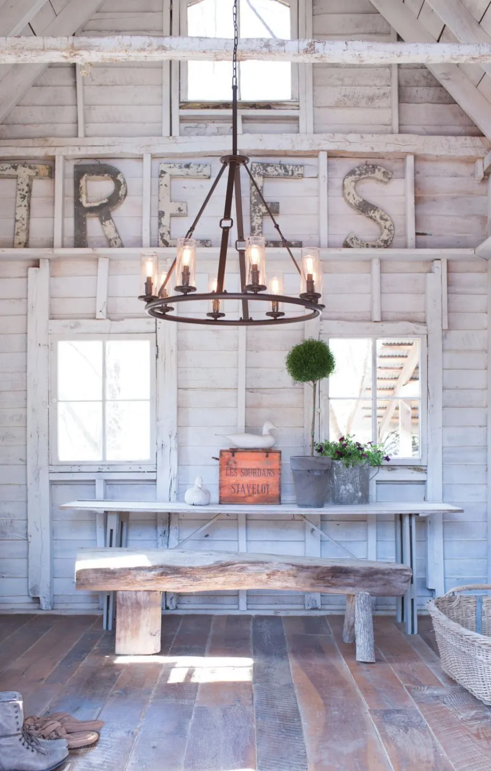 Runder Kronleuchter mit Schirm Regenglas verstellbar