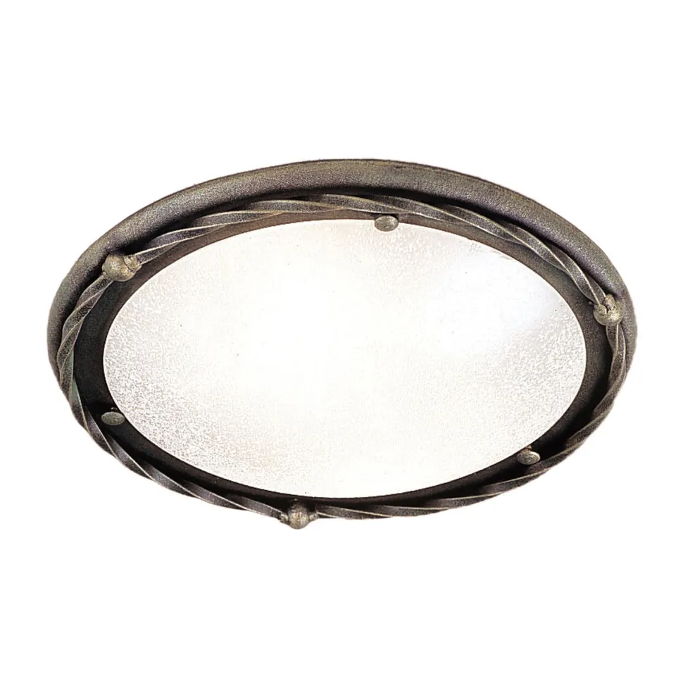 Rustikale Deckenleuchte ANOUK Antik Gold Ø30cm