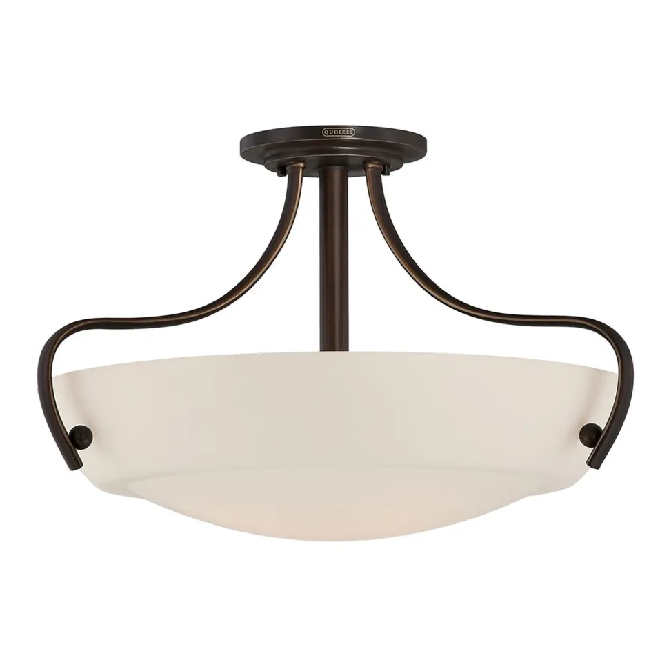 Rustikale Deckenleuchte Glas Metall blendarm Flur