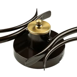 Rustikale Deckenleuchte Schwarz Weiß AURORA