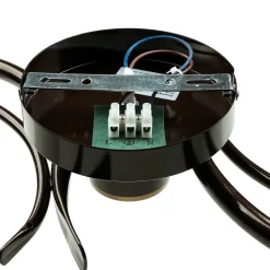 Rustikale Deckenleuchte Schwarz Weiß AURORA