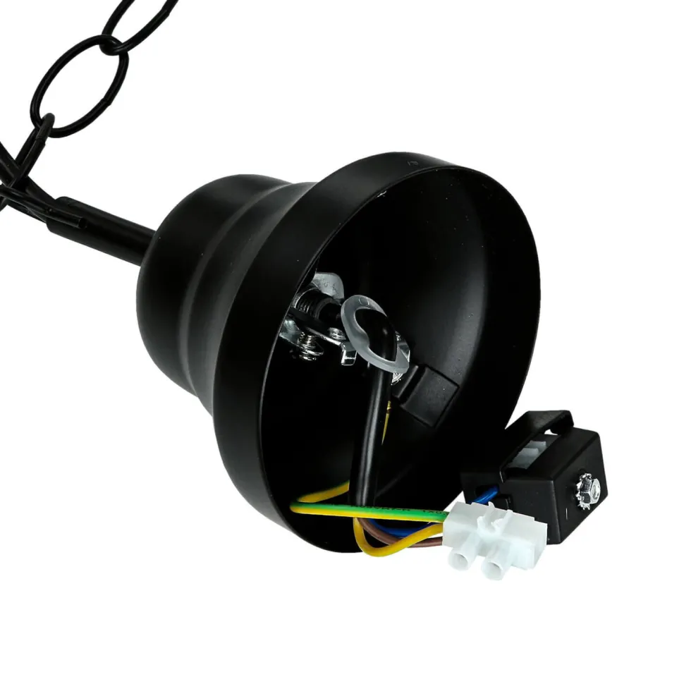 Rustikale Hängelampe verstellbar Schwarz DOROTHEA