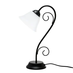 Rustikale Tischlampe Schwarz Alabaster H:43cm ATHEN