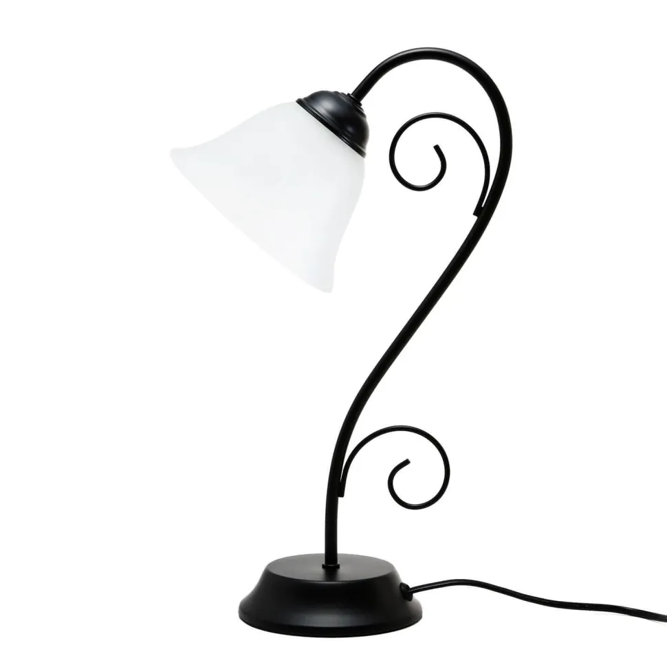 Rustikale Tischlampe Schwarz Alabaster H:43cm ATHEN