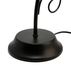 Rustikale Tischlampe Schwarz Alabaster H:43cm ATHEN