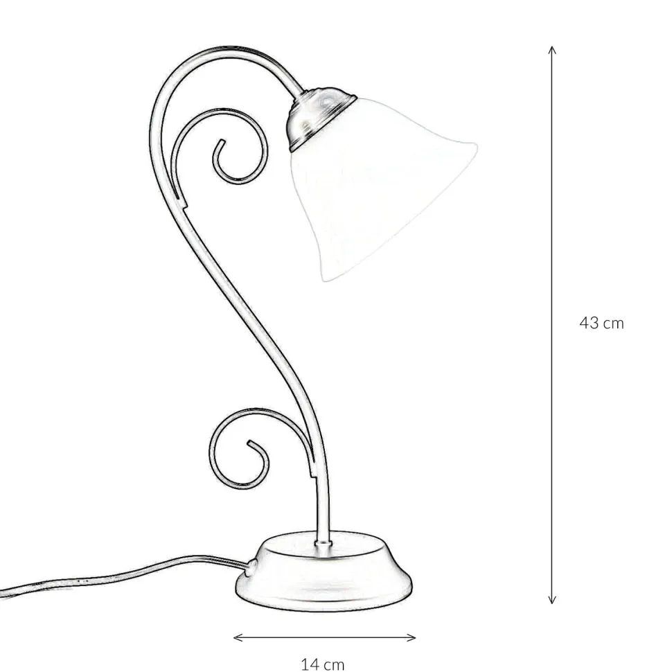 Rustikale Tischlampe Schwarz Alabaster H:43cm ATHEN