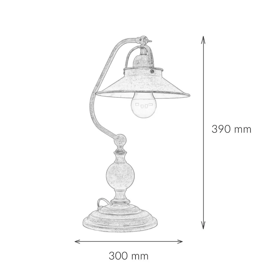 Rustikale Tischleuchte Country Premium