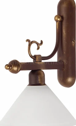 Rustikale Wandleuchte Agathe Braun-Gold