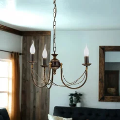 Rustikaler Kronleuchter Ares 3-flammig