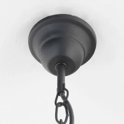 Rustikaler Kronleuchter Schwarz 5-armig E14 FIORANO