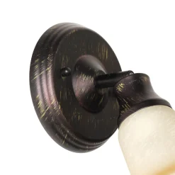 Rustikaler Wandspot Glasschirm E14