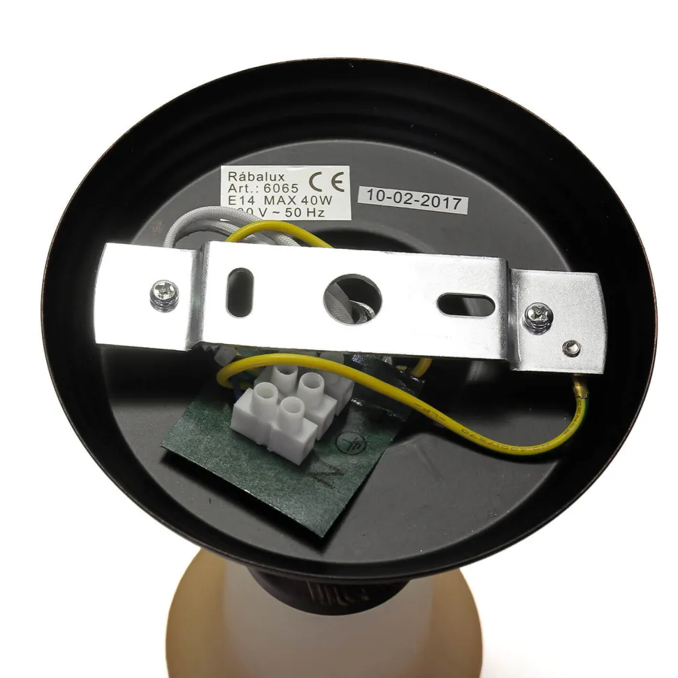 Rustikaler Wandspot Glasschirm E14