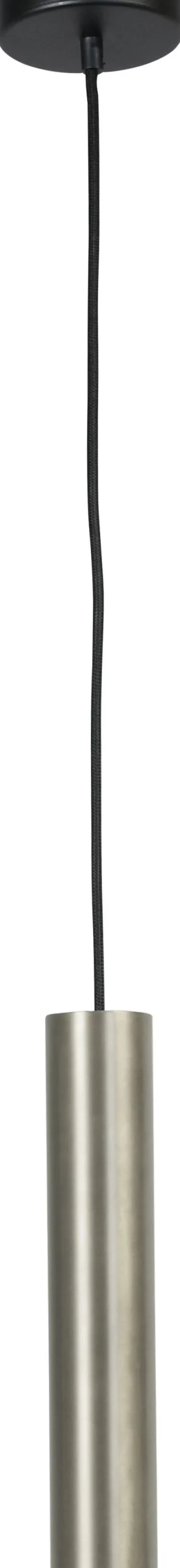 Schmale Hängelampe Metall Zylinder Ø5,4cm Nickel Schwarz