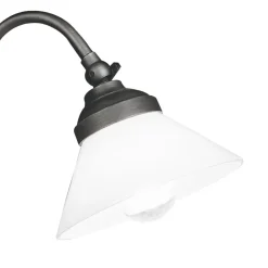 Schreibtischlampe 40 cm Messing Glas Rustikal verstellbar