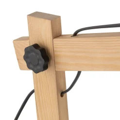 Schreibtischlampe Holz Metall 52 cm verstellbar Junges Wohnen