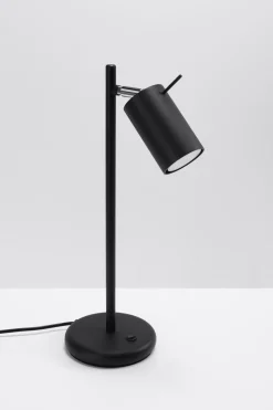 Schreibtischlampe Schwarz Metall 43 cm hoch schwenkbar