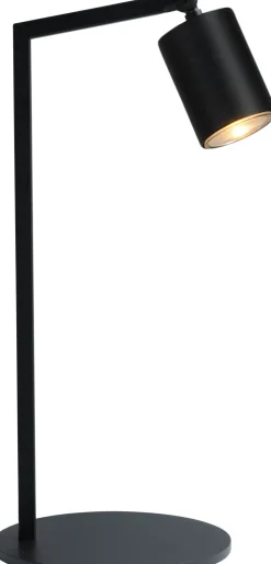 Schreibtischlampe Schwarz Metall 50 cm verstellbar GU10