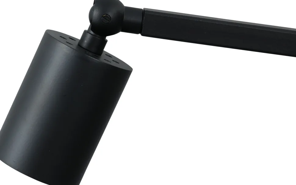 Schreibtischlampe Schwarz Metall 50 cm verstellbar GU10