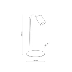 Schreibtischlampe Weiß verstellbar Modern Metall 40 cm