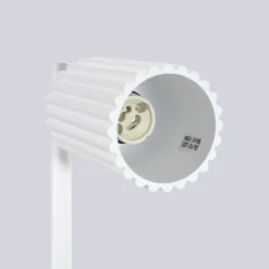 Schreibtischleuchte Weiß Metall H: 43 cm schwenkbar GU10