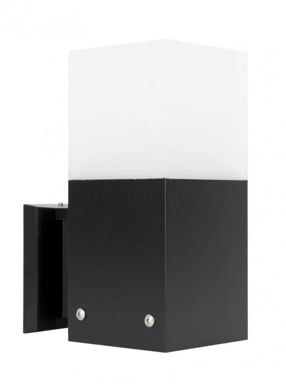 Schwarze Außenlampe Wand IP44 blendarm E27 H:22cm