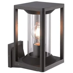 Schwarze Außenleuchte IP65 wetterfest E27 KAMPEN