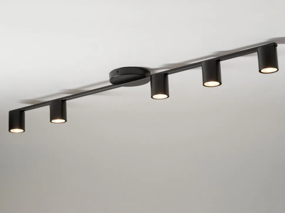 Schwarze Deckenlampe GU10 L:110 cm Mehrflammig Zeitlos