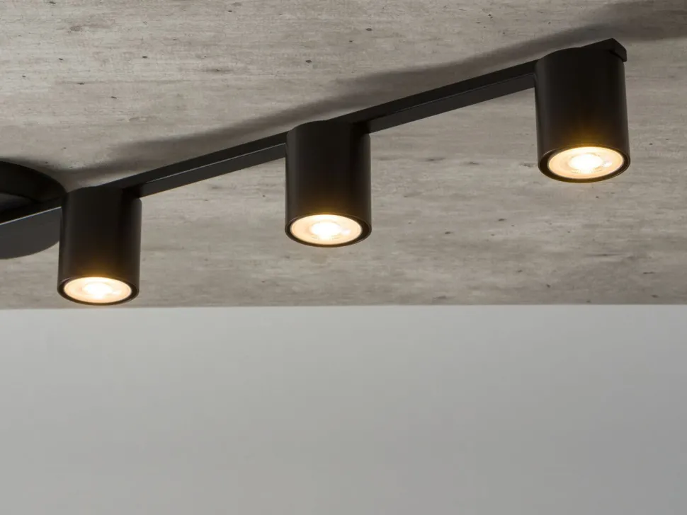 Schwarze Deckenlampe GU10 L:110 cm Mehrflammig Zeitlos