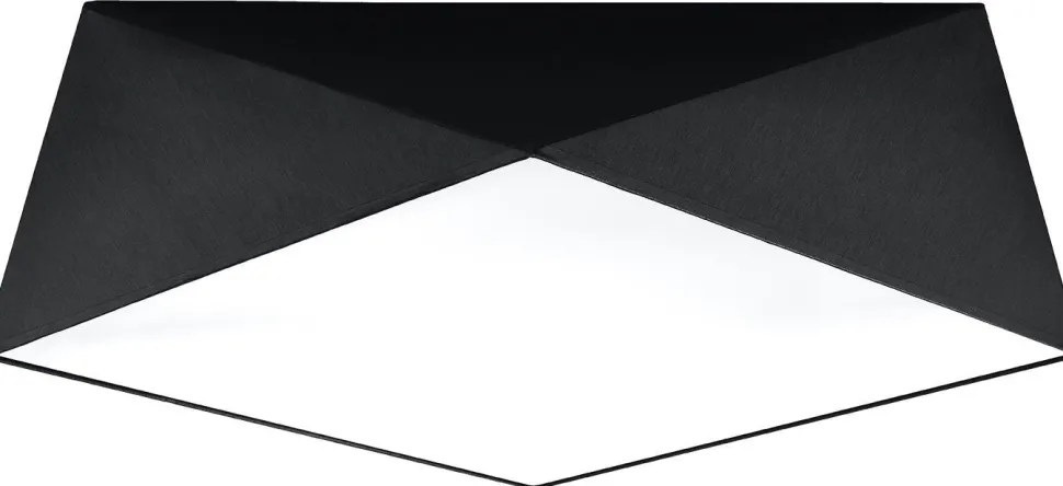 Schwarze Deckenlampe LYNNDIE B:50cm geometrisch 3x E27