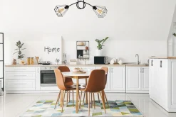 Schwarze Deckenlampe Retro Metall E27 L:90 cm 2-flammig