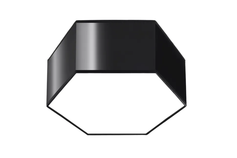 Schwarze Deckenleuchte blendarm 30,5 cm lang für 2x E27