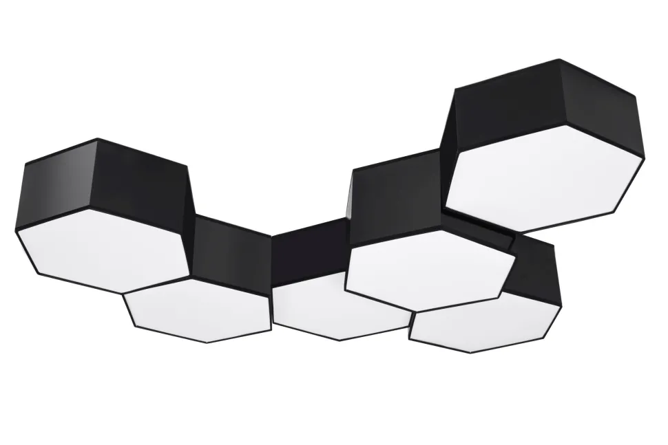 Schwarze Deckenleuchte blendarm 30,5 cm lang für 2x E27