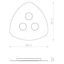 Schwarze Deckenleuchte blendarm 3-flammig schlicht