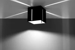 Schwarze Deckenleuchte Metall klein G9 Modern FUFIA