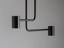 Schwarze Deckenleuchte Metall GU10 L:60 cm akzentuiert