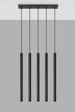 Schwarze Hängelampe Metall 3-flammig G9 PETERA Esstisch