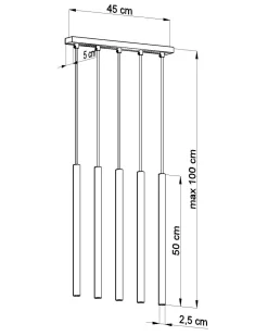 Schwarze Hängelampe Metall 3-flammig G9 PETERA Esstisch
