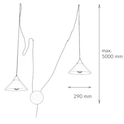 Schwarze Hängeleuchte mit Stecker flexible Montage