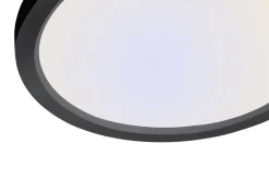 Schwarze LED Deckenlampe dimmbar Ø40 cm Fernbedienung