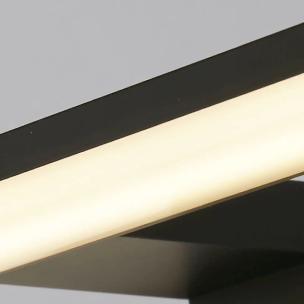 Schwarze LED Spiegelleuchte Aluminium IP44 9 W 3000 K