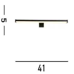Schwarze LED Spiegelleuchte Aluminium IP44 9 W 3000 K